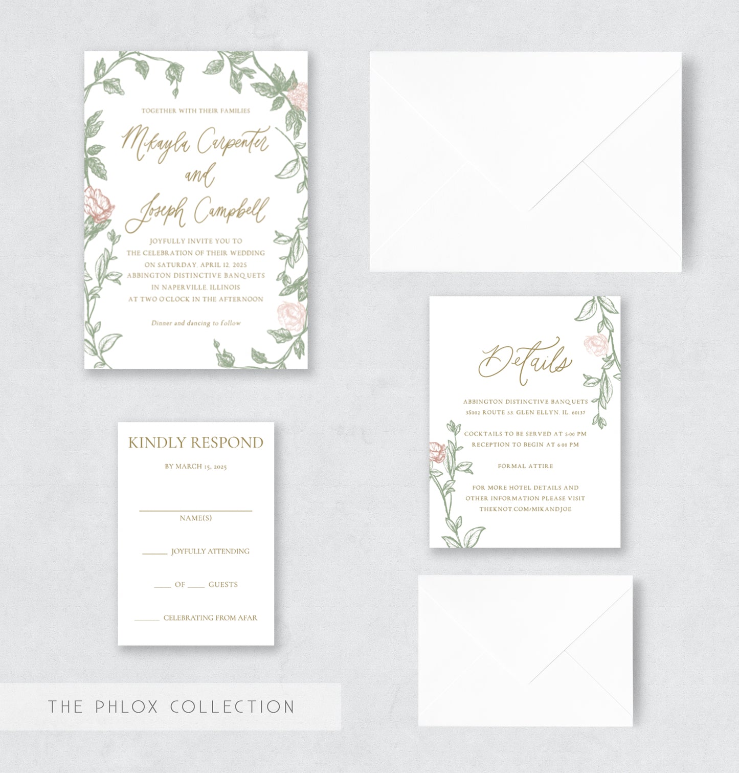 wedding invitation design green and white wedding invitation semi-custom wedding invitation wedding stationery pittsburgh wedding vendor customizable wedding invitation wedding stationer stationery design