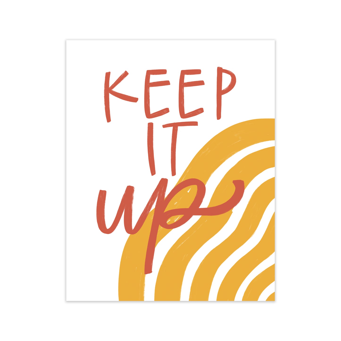 calligraphy handlettered oh joyful day art print home decor print keep it up