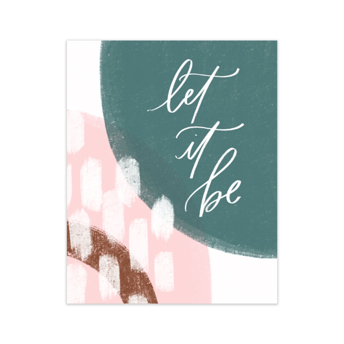 calligraphy handlettered oh joyful day art print home decor print let it be