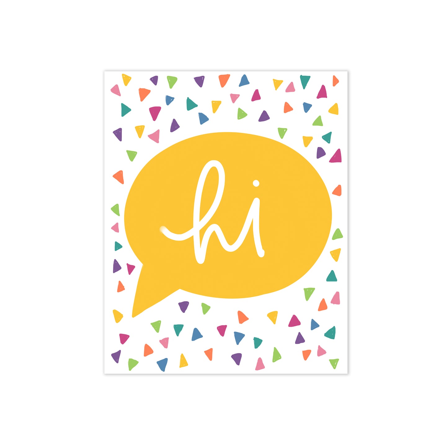 oh joyful day colorful hi bubble greeting cards with bright colored confetti custom stationery