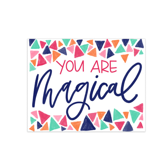 confetti you are magical hand lettering colorful calligraphy greeting card oh joyful day