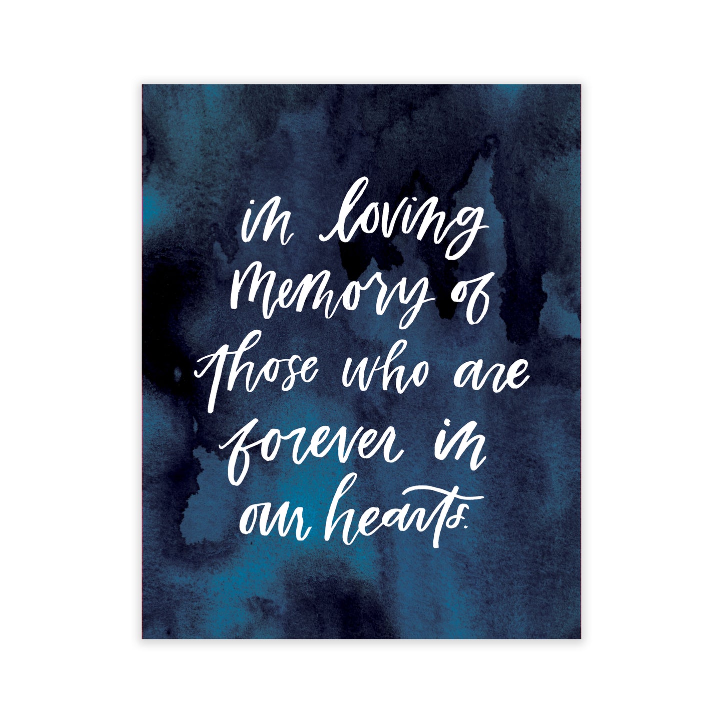Bold Watercolor Memorial Wedding Print