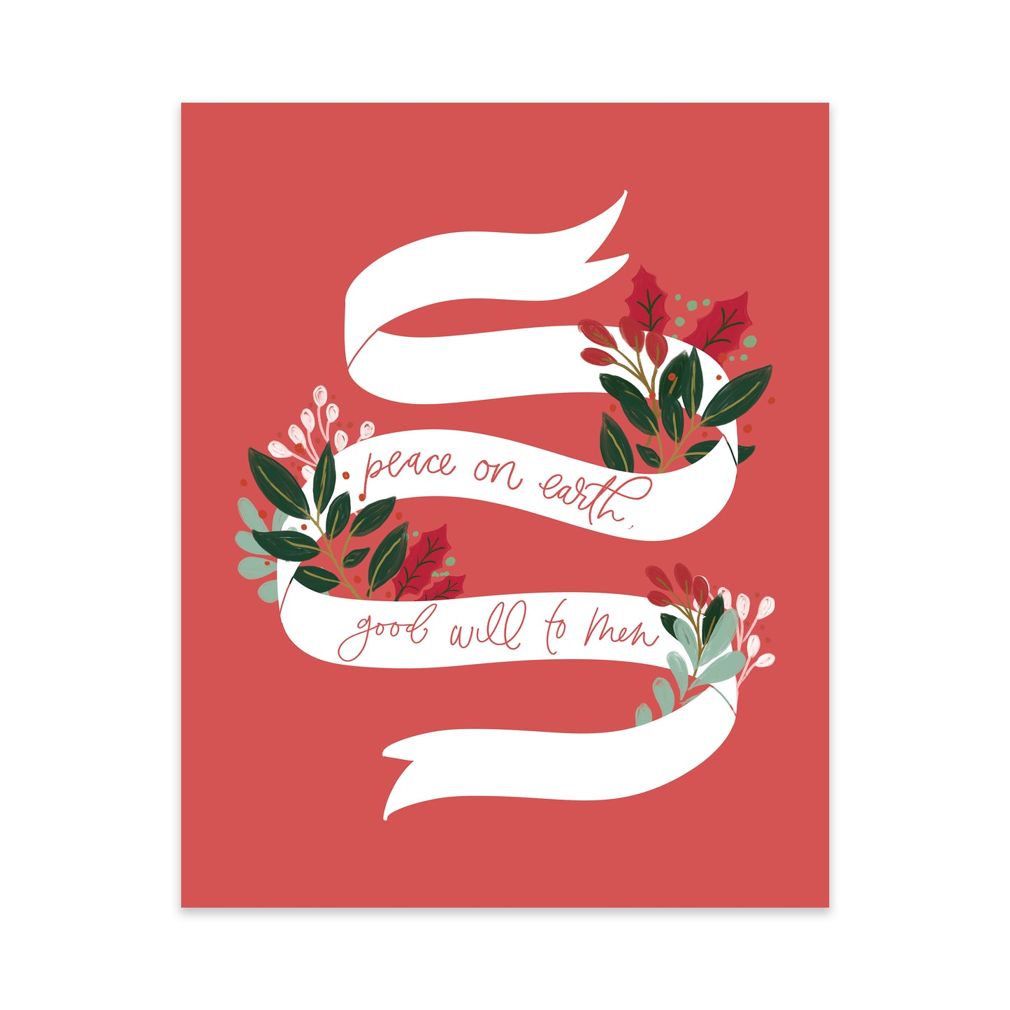 christmas decor christmas decoration christmas artwork illustration oh joyful day art pittsburgh artwork pittsburgh art christmas illustration christmas flowers christmas print christmas art christmas card