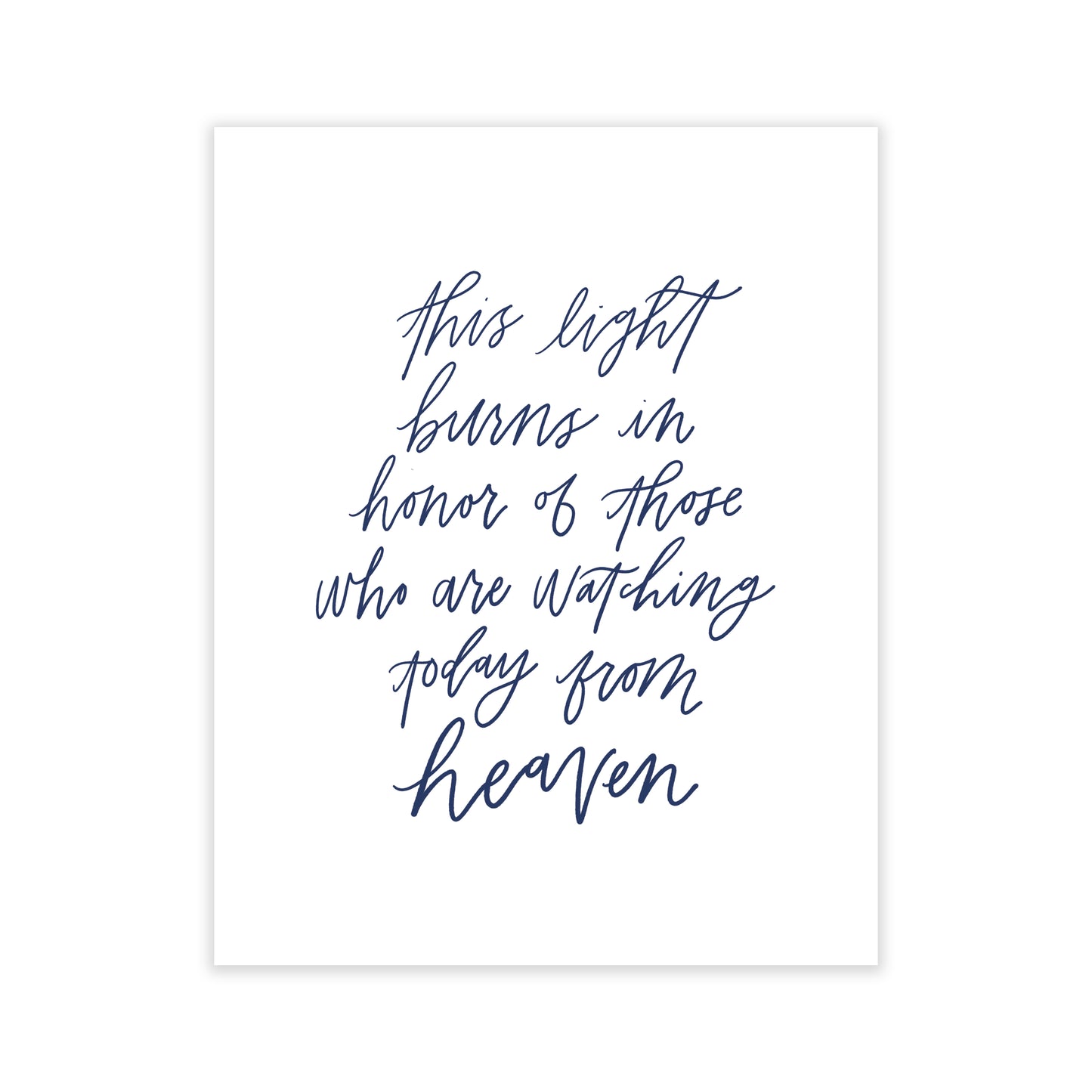 Calligraphy Memorial Wedding Print
