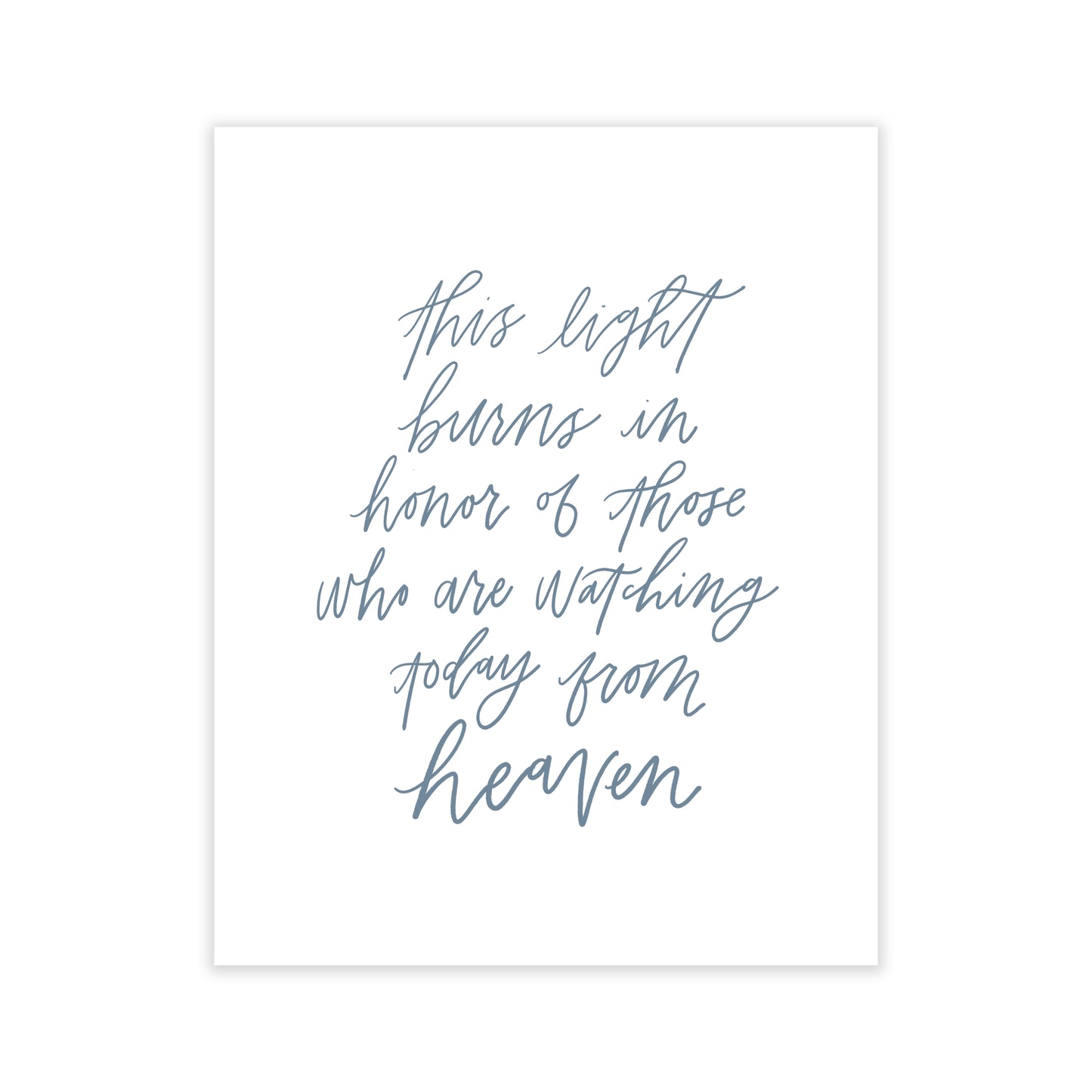 Calligraphy Memorial Wedding Print