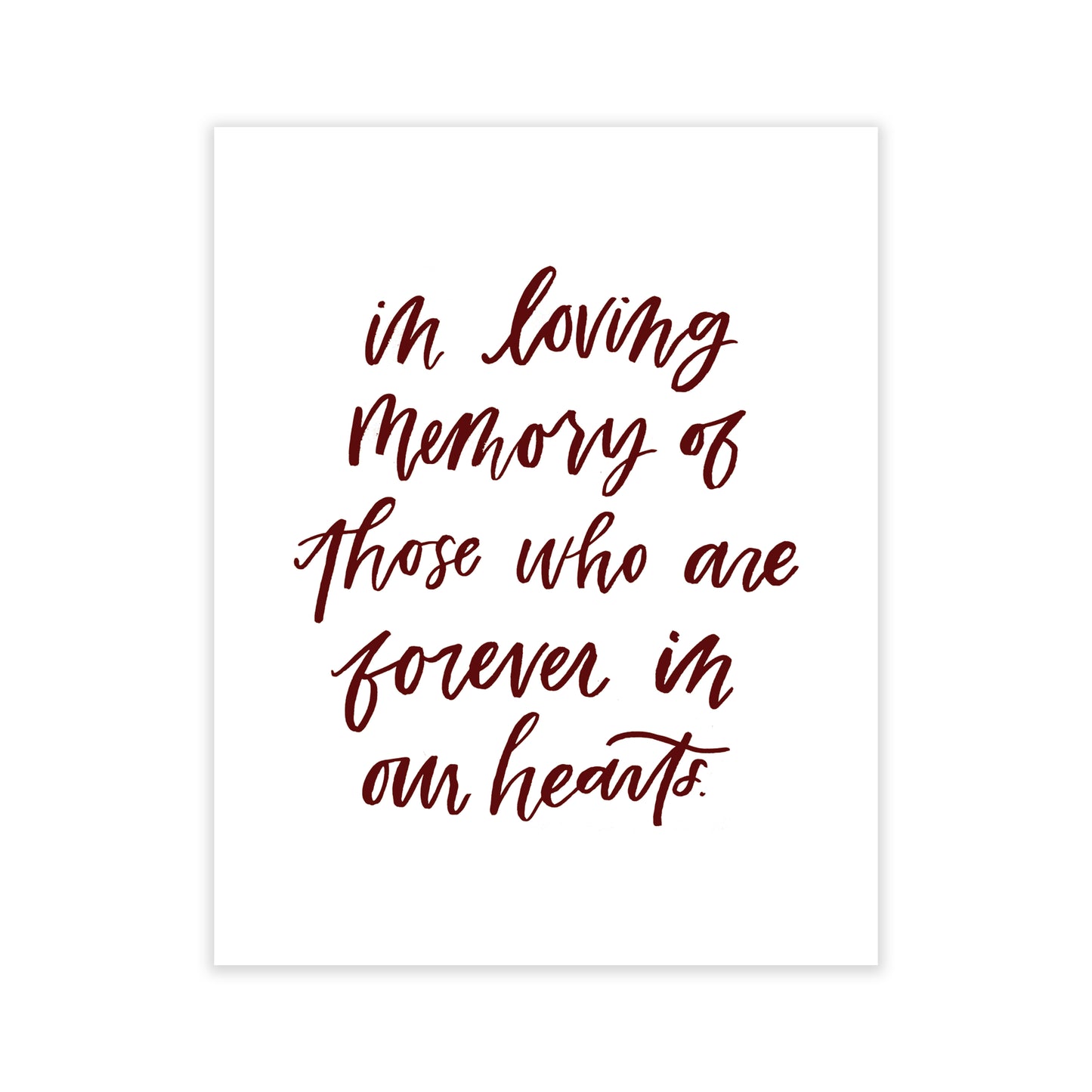 oh joyful day watercolor background brush lettering in loving memory of those who are forever in our hearts wedding memorial print