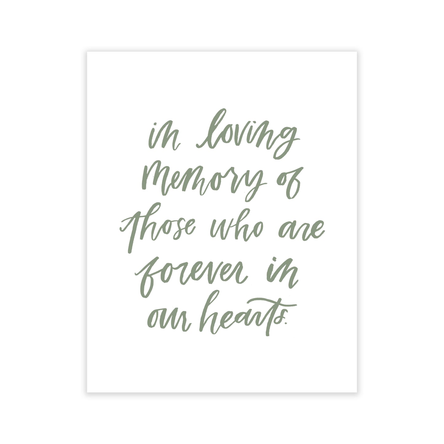 Watercolor Brushlettering Memorial Wedding Print