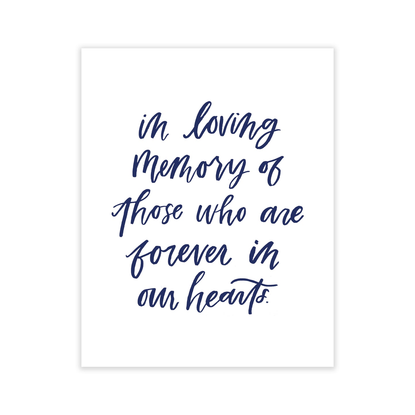 Watercolor Brushlettering Memorial Wedding Print
