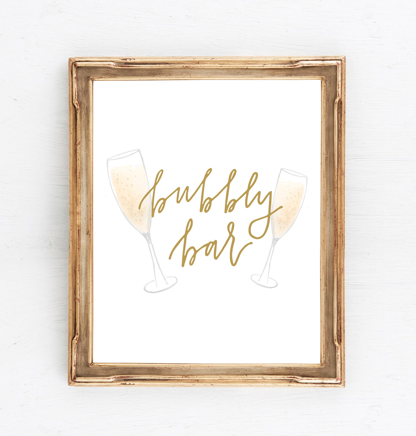 Oh Joyful Day Wedding Day Print Cards and Gifts Print Wedding Day Art Wedding Decorations Watercolor Wedding decorations wedding print wedding day print Champagne bar print champagne bar decorations watercolor Champagne glass