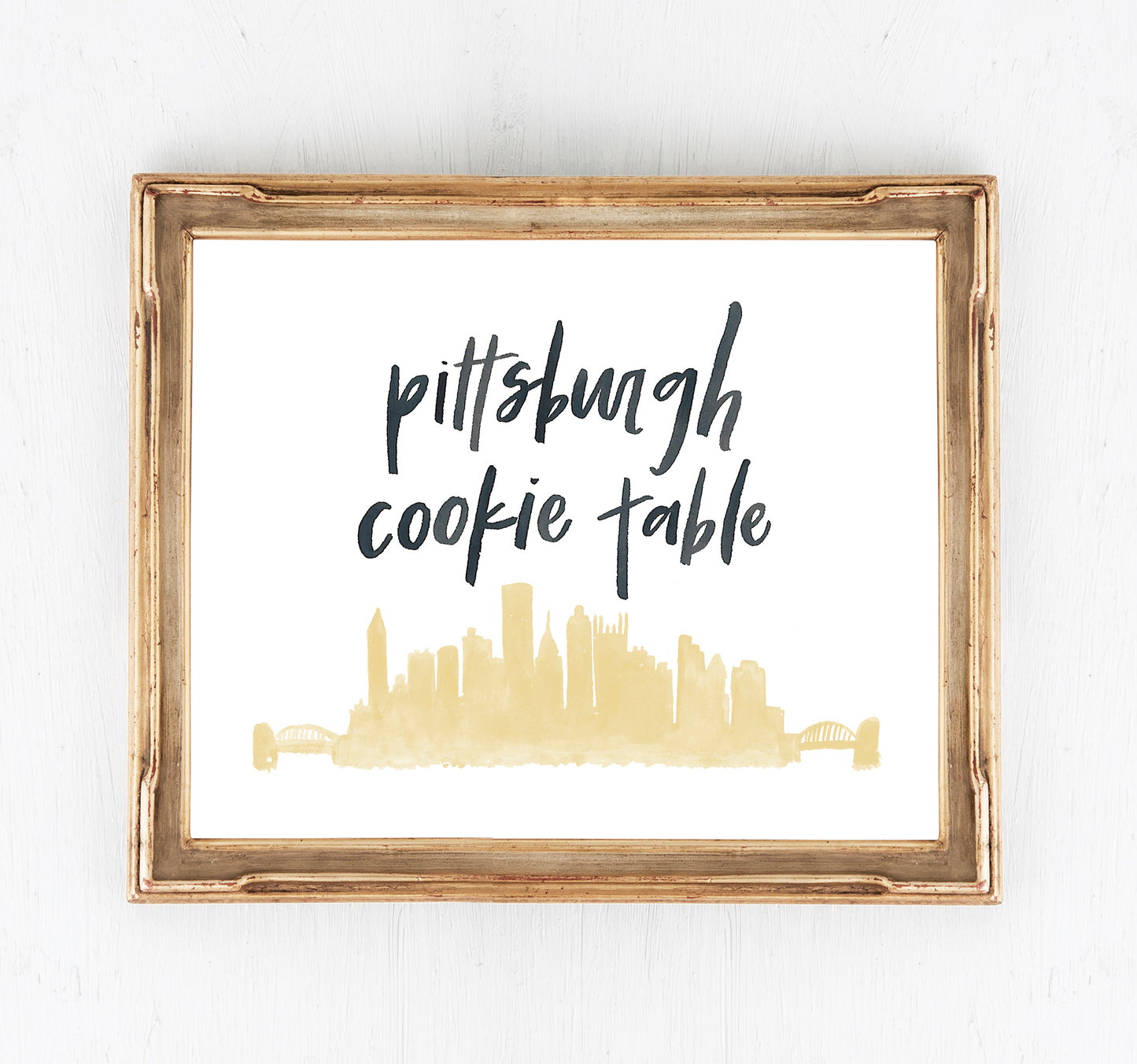 Oh Joyful Day Wedding Day Print Cards and Gifts Print Wedding Day Art Wedding Decorations Watercolor Wedding decorations wedding print wedding day print wedding day art Pittsburgh cookie table sign Pittsburgh cookie table Pittsburgh skyline print Pittsburgh skyline art