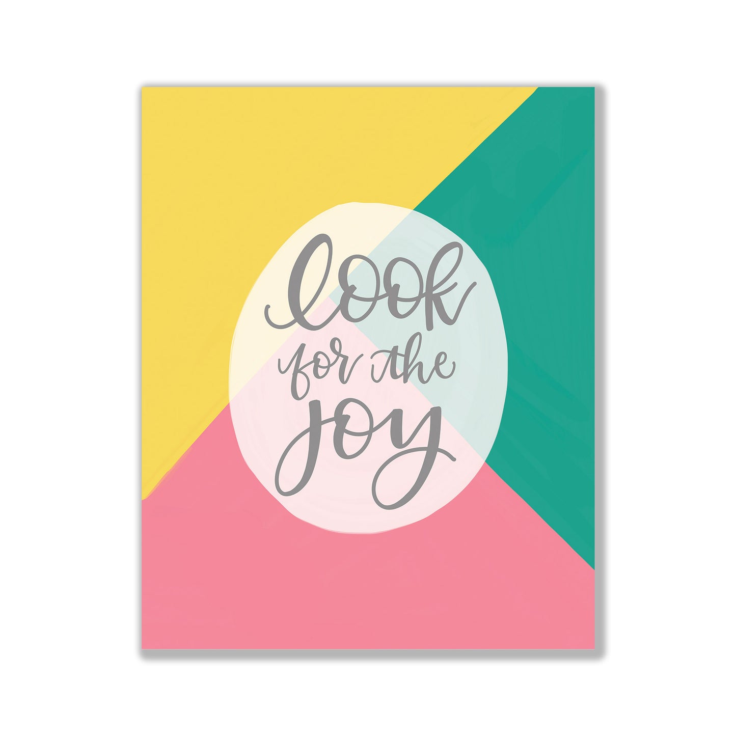 look for the joy print yellow art print green art print pink art print joyful art bright colored art print hand lettered art oh joyful day Pittsburgh art Pittsburgh artist