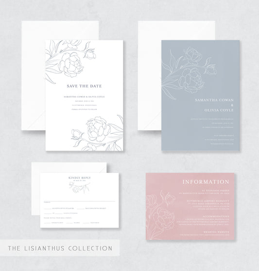 wedding invitation design green and white wedding invitation semi-custom wedding invitation wedding stationery pittsburgh wedding vendor customizable wedding invitation wedding stationer stationery design pink wedding invitation blue wedding invitation floral wedding invitation 