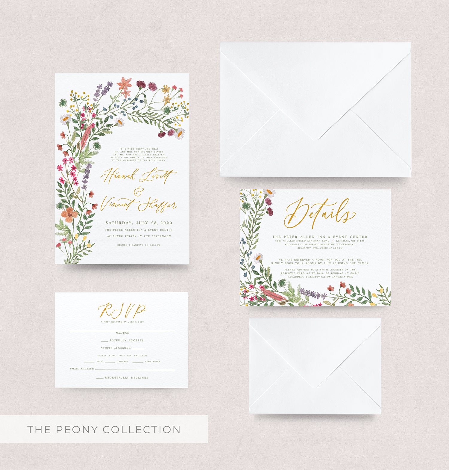 wedding invitation design green and white wedding invitation semi-custom wedding invitation wedding stationery pittsburgh wedding vendor customizable wedding invitation wedding stationer stationery design floral wedding invitation watercolor flowers