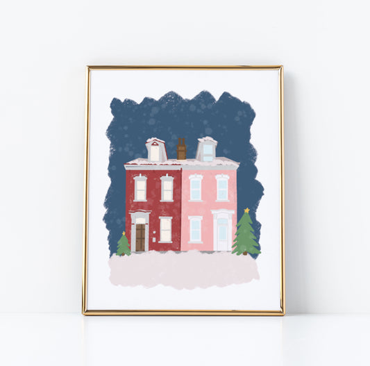holiday art holiday decor holiday illustrations christmas decor christmas decorations pittsburgh artist pittsburgh art illustrator calligraphy calligrapher oh joyful day pittsburgh wedding vendor small business 