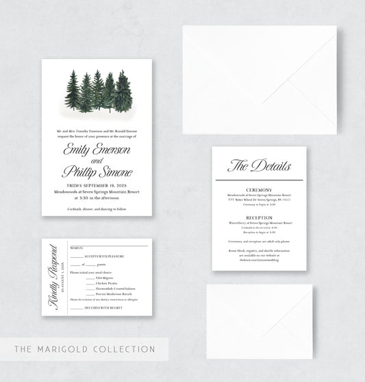 wedding invitation design green and white wedding invitation semi-custom wedding invitation wedding stationery pittsburgh wedding vendor customizable wedding invitation wedding stationer stationery design
