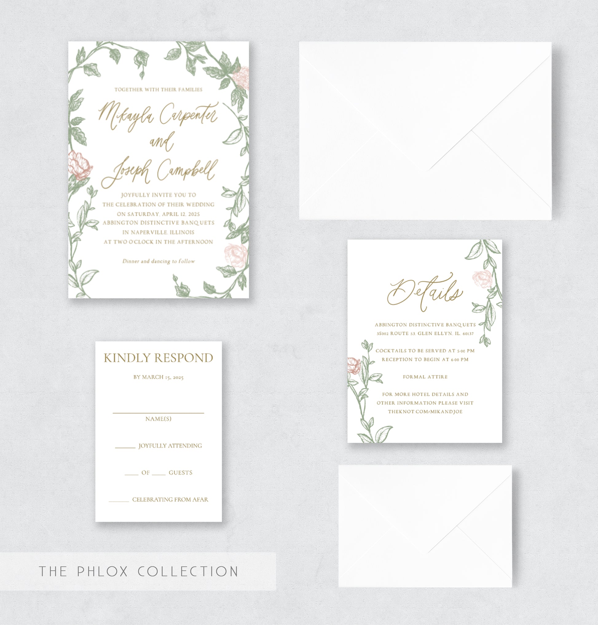 wedding invitation design green and white wedding invitation semi-custom wedding invitation wedding stationery pittsburgh wedding vendor customizable wedding invitation wedding stationer stationery design