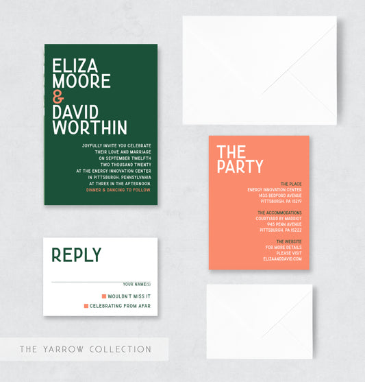 wedding invitation design green and white wedding invitation semi-custom wedding invitation wedding stationery pittsburgh wedding vendor customizable wedding invitation wedding stationer stationery design
