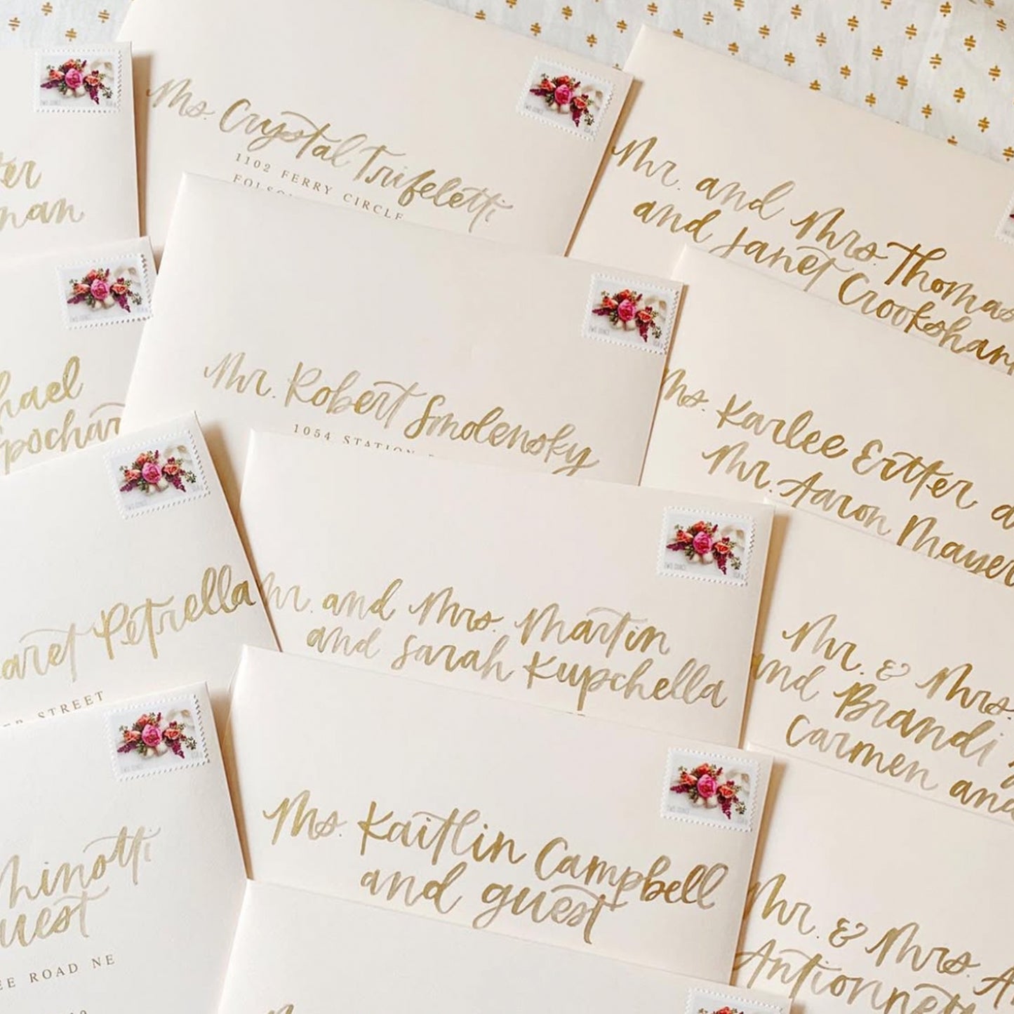 Pittsburgh calligrapher wedding calligraphy oh joyful day wedding callgrapher wedding stationery envelope calligraphy