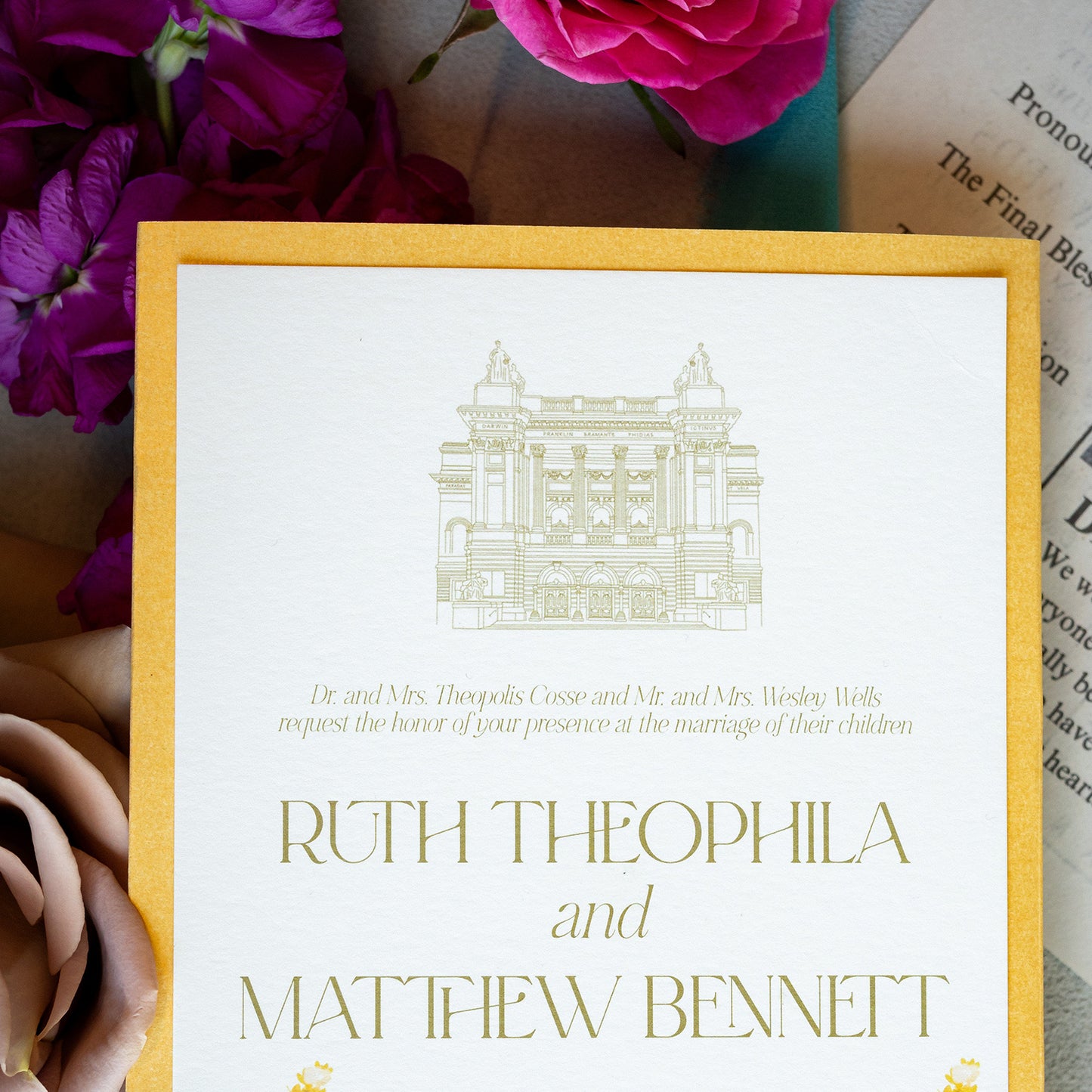 oh joyful day custom artwork watercolor artist pittsburgh wedding invitations wedding venue illustration