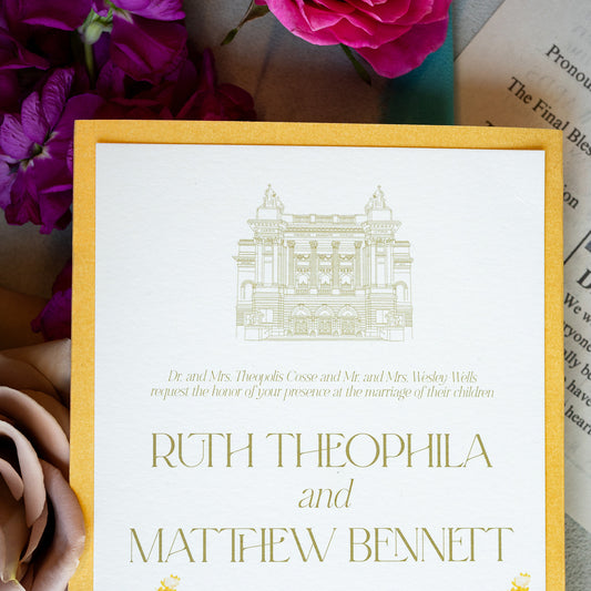 oh joyful day custom artwork watercolor artist pittsburgh wedding invitations wedding venue illustration