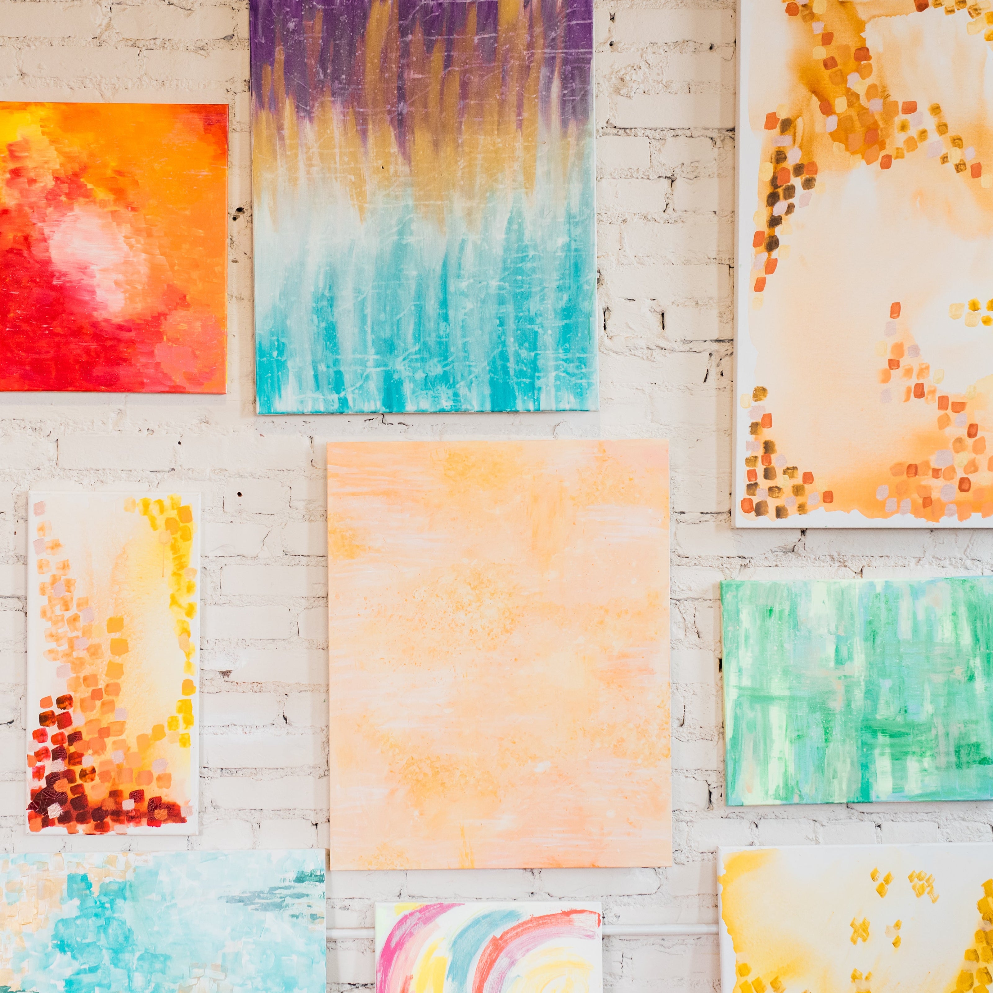 collection of colorful abstract art by oh joyful day pittsburgh
