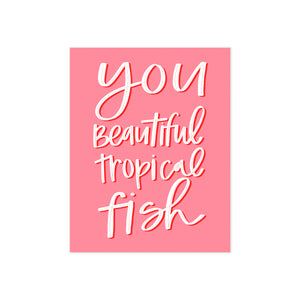 Beautiful Tropical Fish Card