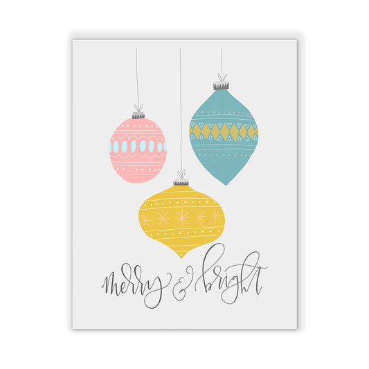 Christmas, Christmas print, Christmas art, Christmas decor, Christmas decoration, Pittsburgh art, Pittsburgh artist, Pittsburgh Christmas art, Oh Joyful Day, Oh Joyful Day Christmas, Handlettering, Handlettered art, Pittsburgh hand lettering, Christmas gift, Christmas gifts for her, gifts for her, inspiration quote print, inspirational Christmas print, whimsical Christmas print, Christmas ornaments, Christmas ornament illustration, Christmas ornament print, merry and bright, merry and bright print